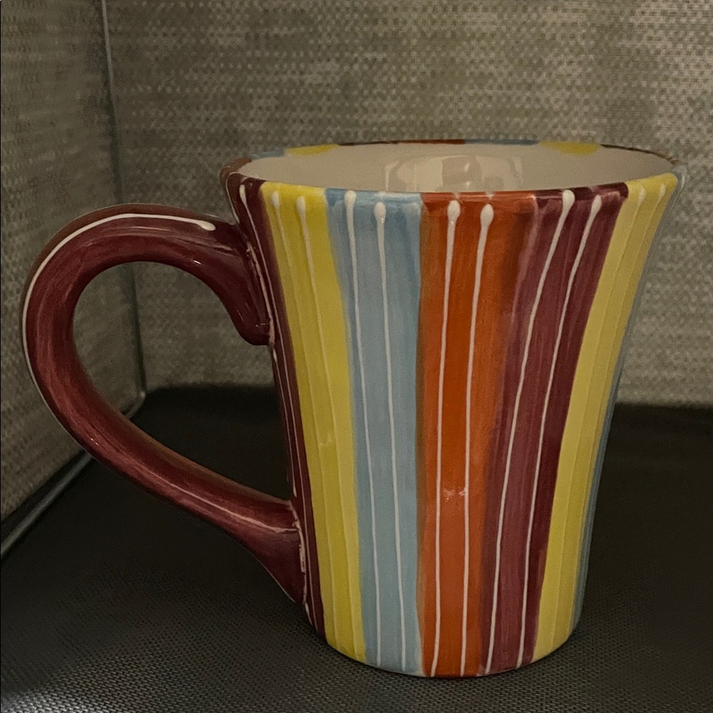 Gibson Nashville Mug with Blue, Yellow, and Brown Stripes - Picture 4 of 6